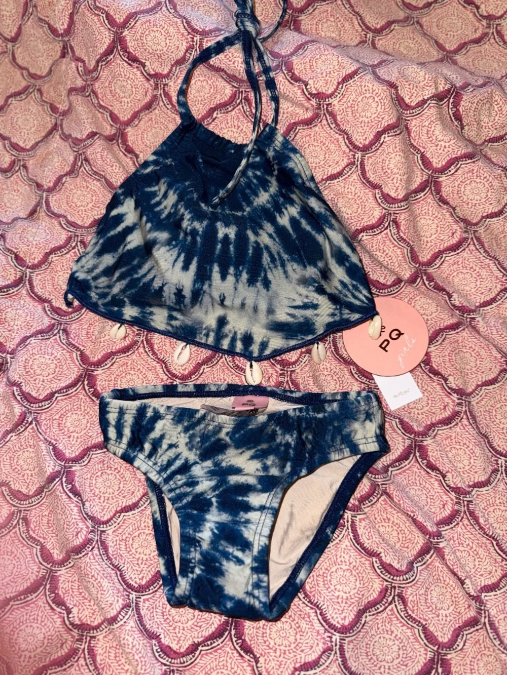 PQ Swim girls sz 2 deep soul coco shell swimsuit
